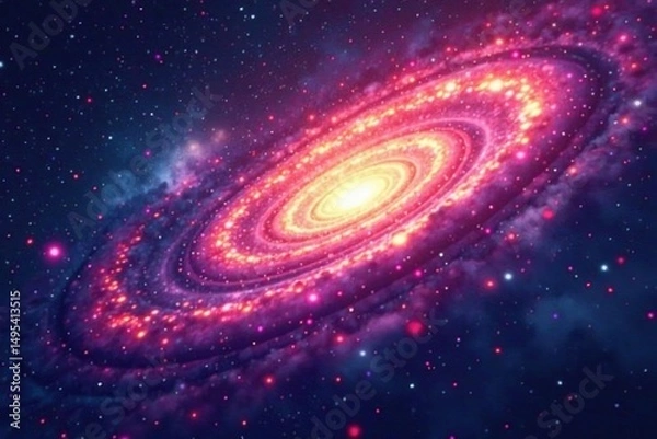 Obraz Abstract swirling nebula, cosmic seamless loop, loop, magical