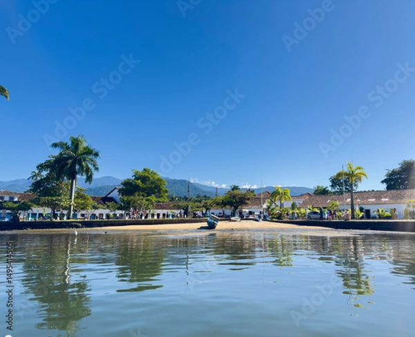 Obraz Experience the tranquil beauty of Paraty, Rio de Janeiro with scenic views over calm waters and lush surroundings