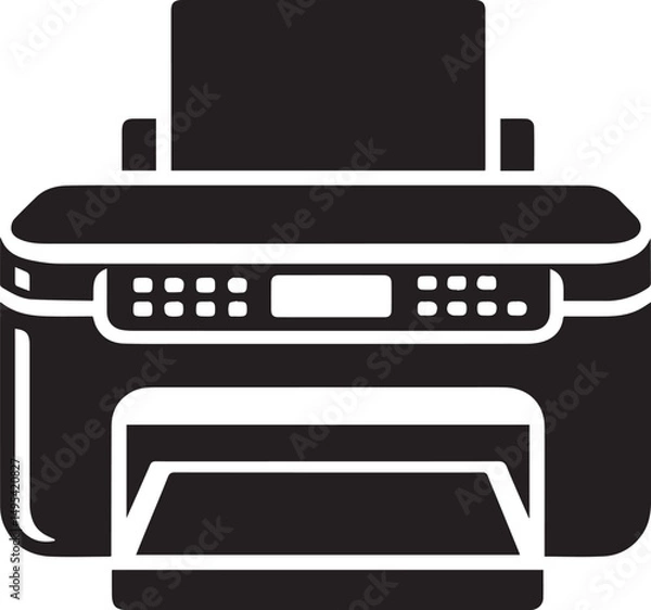 Fototapeta printer icon vector, Printer logo silhouette vector, printer vector illustration