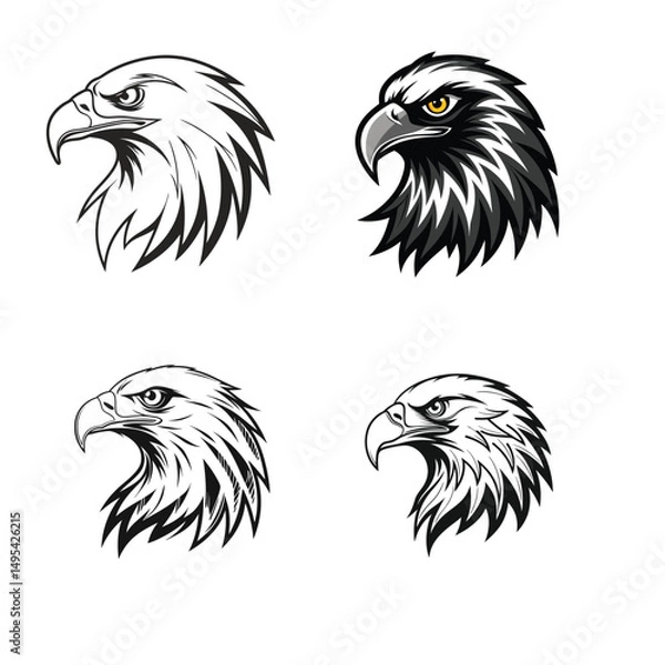 Obraz Egal black and white vector