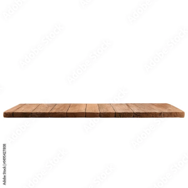 Obraz Wooden board isolate on white background. Selective focus. nature.