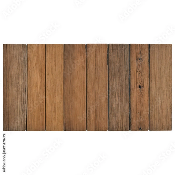 Obraz Wooden board isolate on white background. Selective focus. nature.