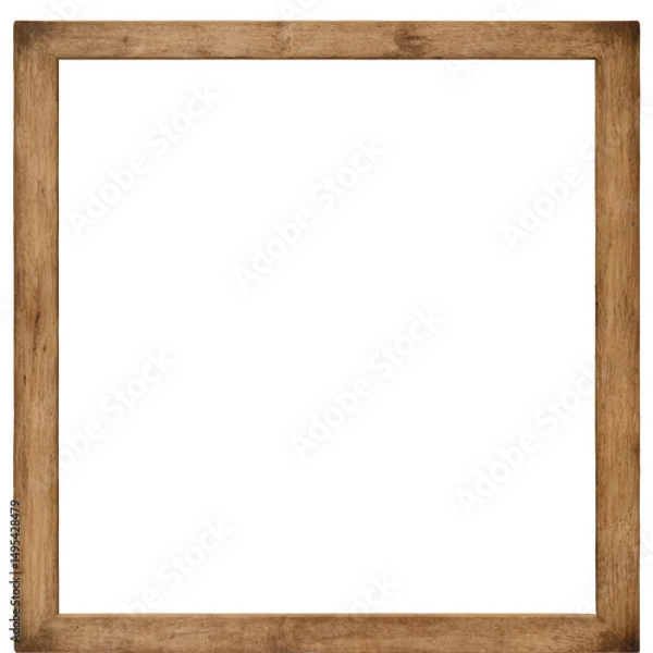 Obraz Wooden board isolate on white background. Selective focus. nature.