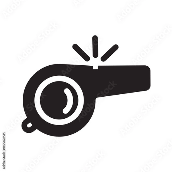 Obraz whistle icon vector illustration logo design