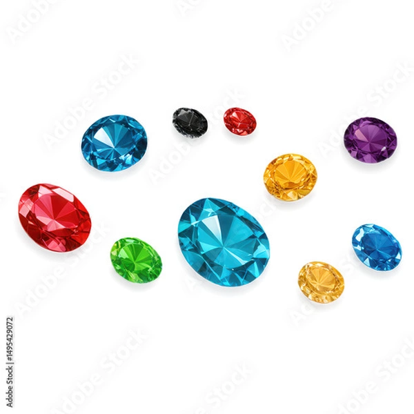 Obraz Precious stones isolate on white background. Selective focus. nature.