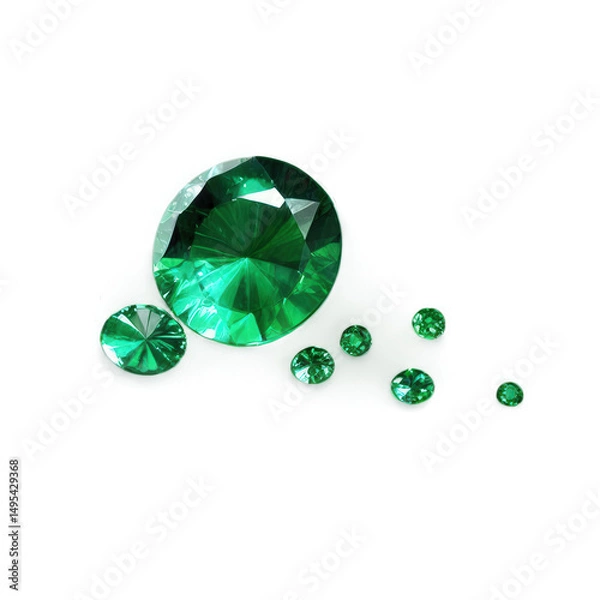 Obraz Precious stones isolate on white background. Selective focus. nature.