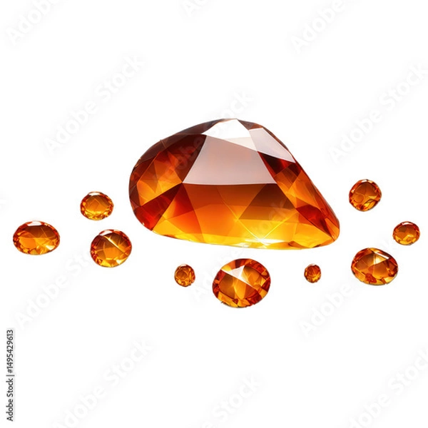 Obraz Precious stones isolate on white background. Selective focus. nature.