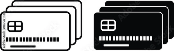 Fototapeta Credit card icon set. Credit card payment icon vector. Credit Card Support Icon
