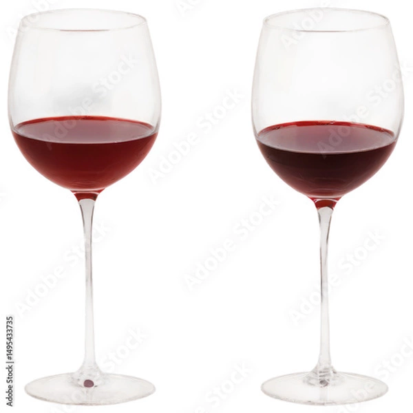 Obraz Glass of wine isolate on white background. Selective focus. nature.