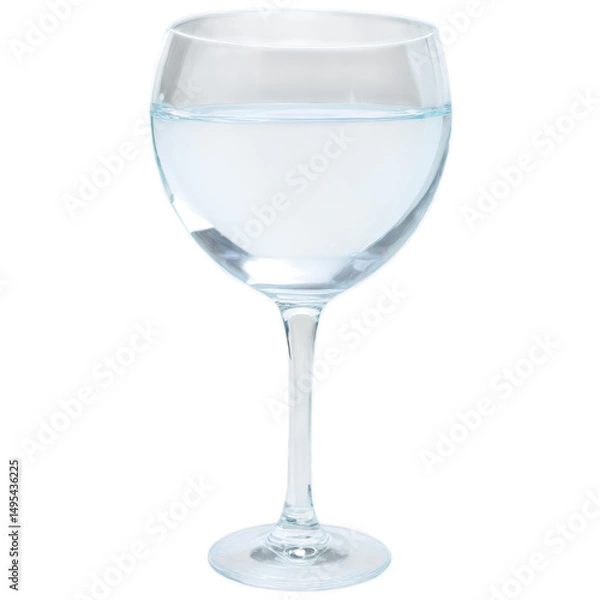 Obraz Glass of water isolate on white background. Selective focus. drink