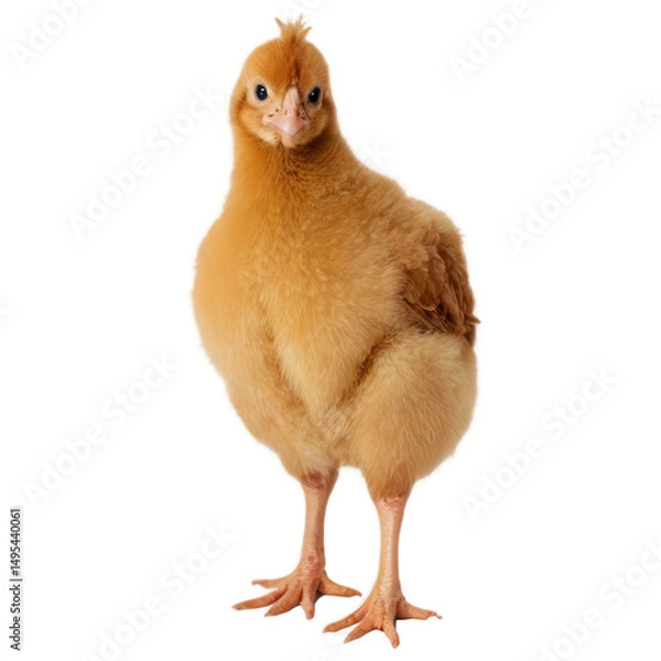 Obraz Chicken isolate on white background. Selective focus. nature.
