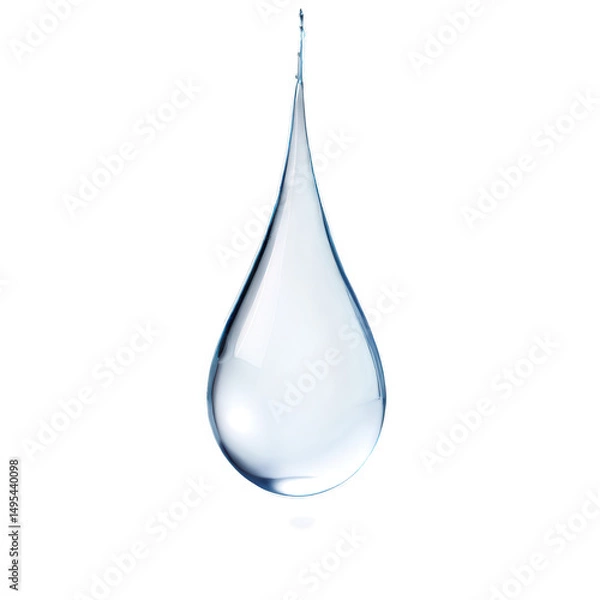 Obraz Water drop isolate on white background. Selective focus. drink