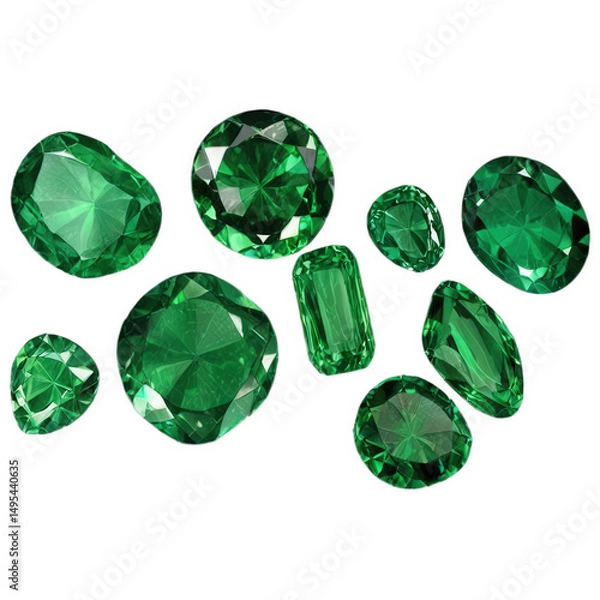 Obraz Precious stones isolate on white background. Selective focus. nature.