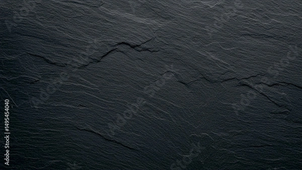 Fototapeta Slate Stone Texture: A close-up shot of a textured dark grey slate stone, revealing its unique and elegant, the subtle variations and natural characteristics that make each piece of stone unique