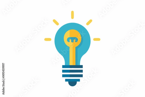 Obraz light bulb idea concept vector illustrations 