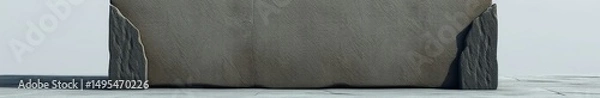 Fototapeta Massive Gray Stone on Abstract Banner – Symbolic Strength and Stability
