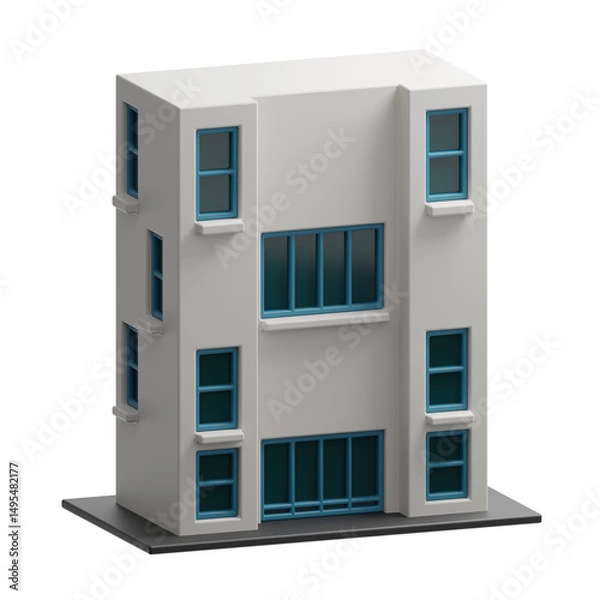 Obraz Hotel building 3d illustration