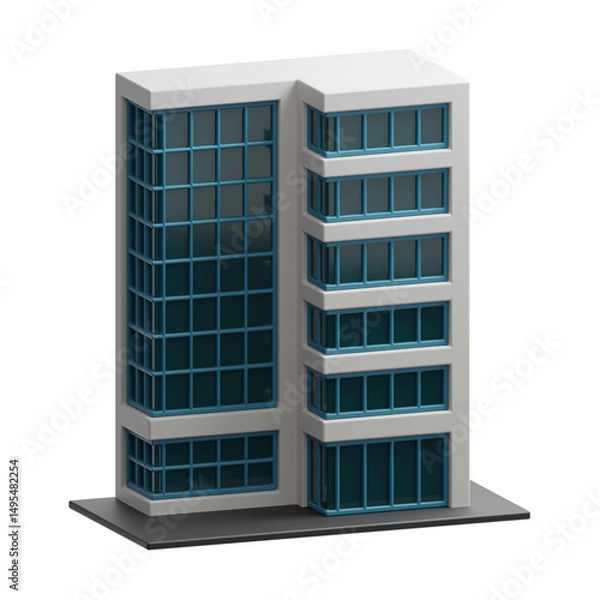 Obraz 3d illustration of skyscraper building