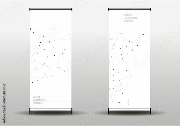 Fototapeta Network design. Connect dots and lines