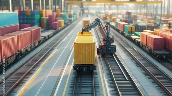 Obraz Automated Container Terminal: Precision and Efficiency in Cargo Handling