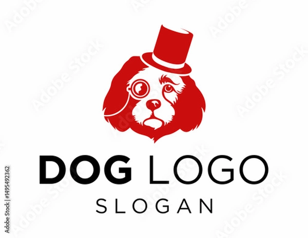 Fototapeta Logo about Dog on a white background. created using the CorelDraw application.