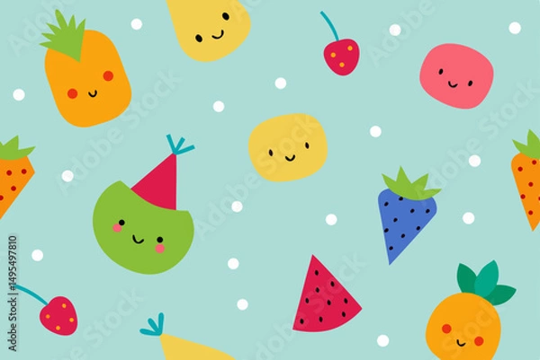 Obraz seamless pattern with fruits