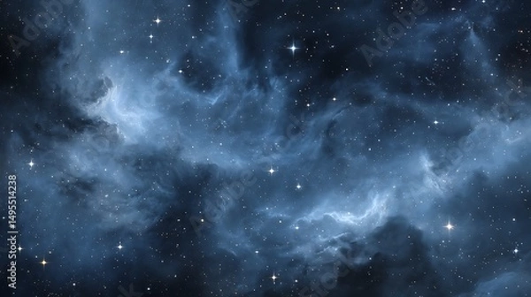 Fototapeta A mesmerizing view of the cosmic nebulae and distant stars.