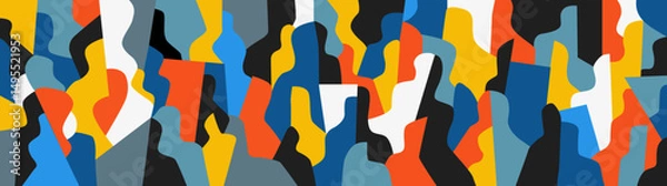 Fototapeta  Group of people modern community abstract vector illustration