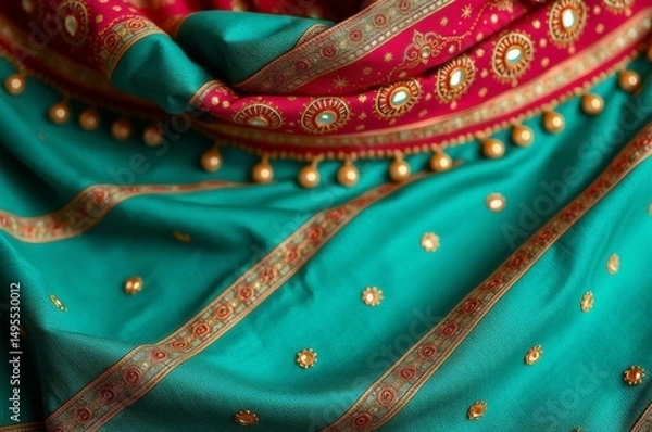 Obraz Intricate Indian Jeweled Textile