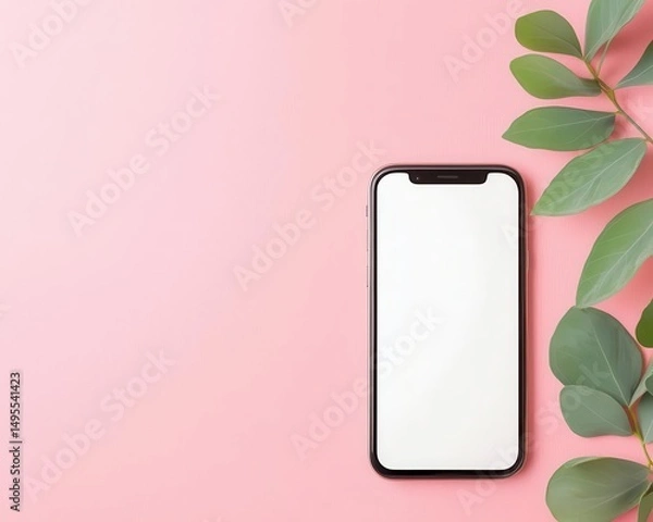 Fototapeta Remote pregnancy tracking via clean mobile app, connected maternity care