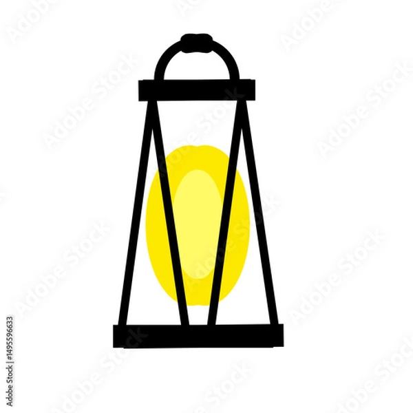 Fototapeta Abstract minimalist composition with geometric forms in vibrant yellow hue