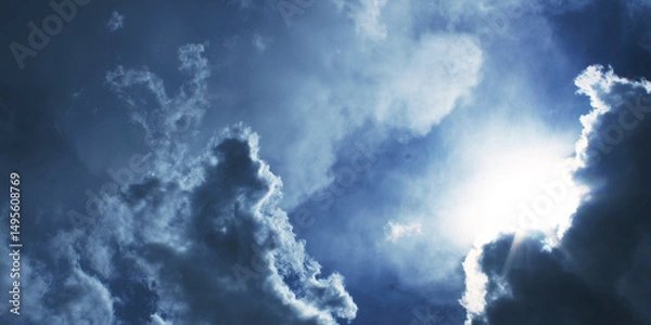 Obraz Blue Sky with Cloud Background