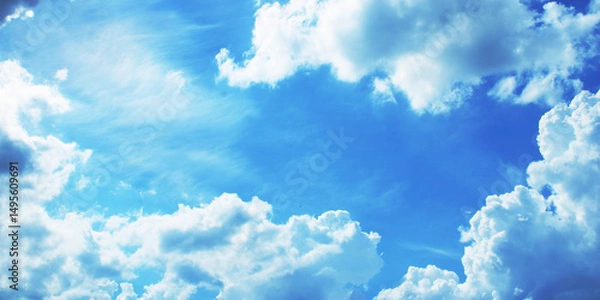 Obraz Blue Sky with Cloud Background