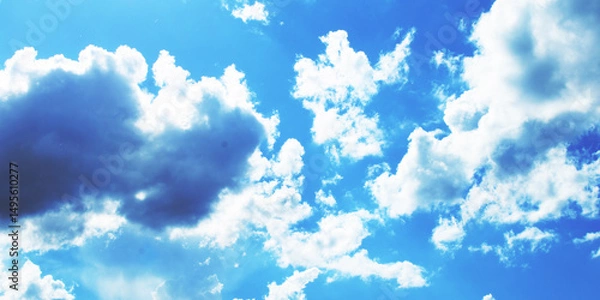 Obraz Blue Sky with Cloud Background