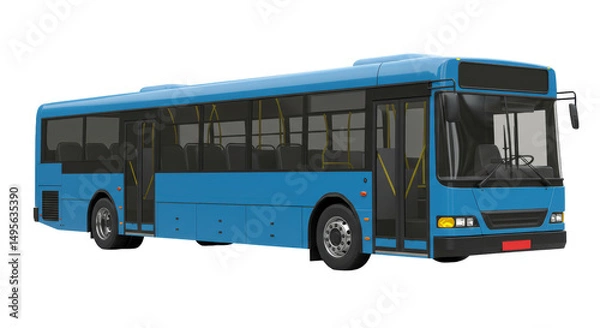 Obraz Isolated Blue Bus