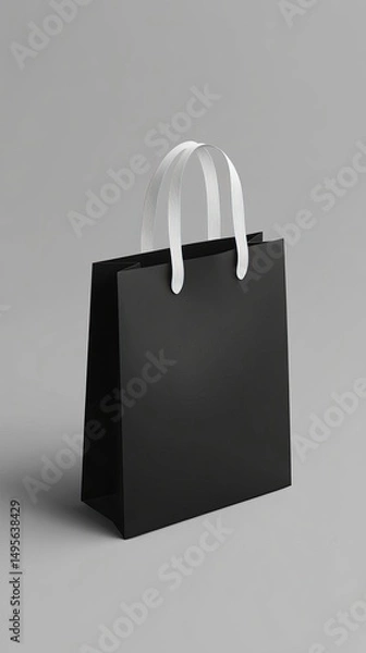 Obraz Black Shopping Bag Mockup
