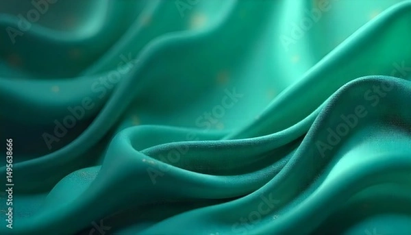 Obraz green satin background