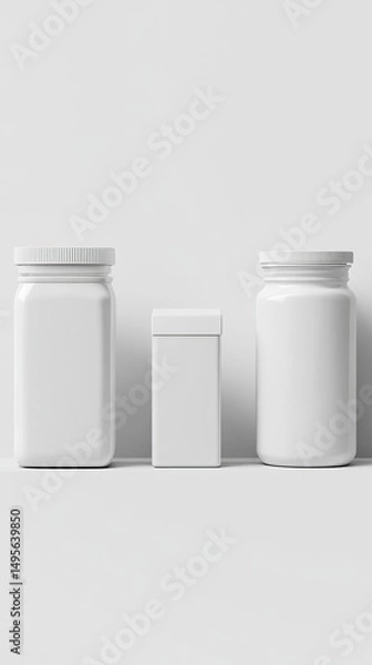 Obraz White Containers Mockup