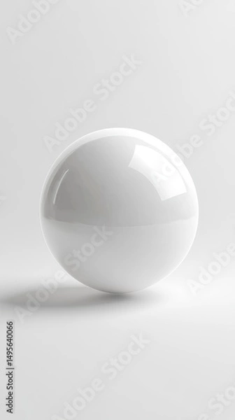 Obraz Glossy White Sphere