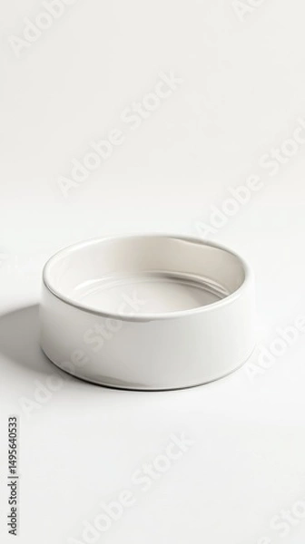 Obraz White Ceramic Bowl on White Background