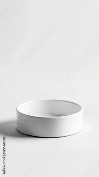Obraz White Ceramic Bowl on a White Background