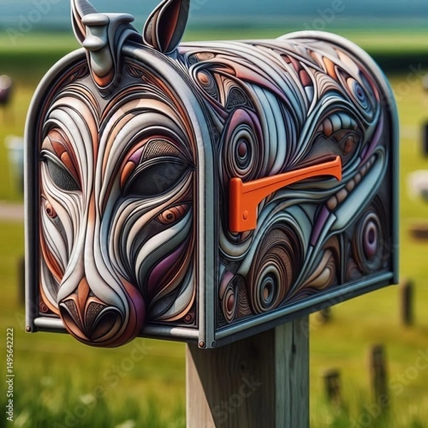 Obraz Artistic Mailboxes Mailboxes with unique designs such as animal