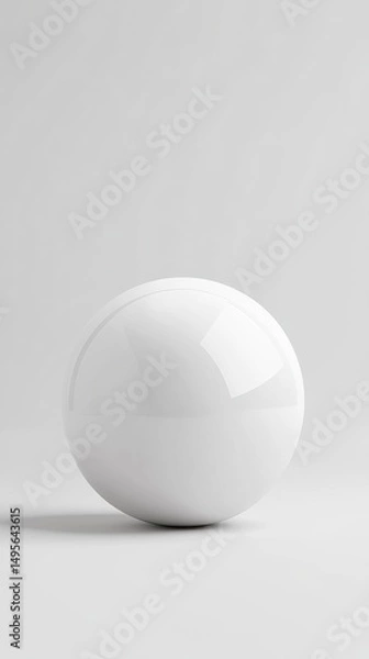 Obraz White Sphere on a White Background