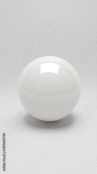 Obraz White Sphere on a White Background