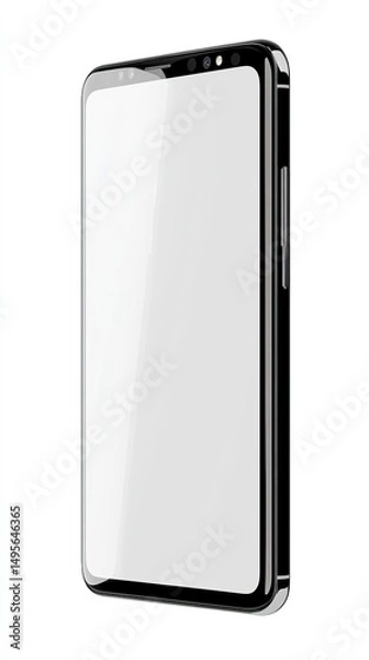 Obraz Black Smartphone with Blank Screen