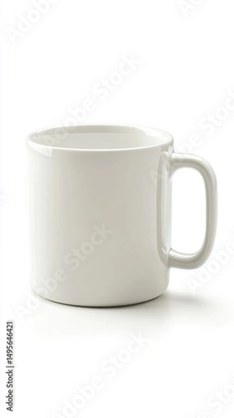 Obraz White Ceramic Mug on White Background
