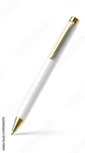 Obraz White Pen with Golden Details