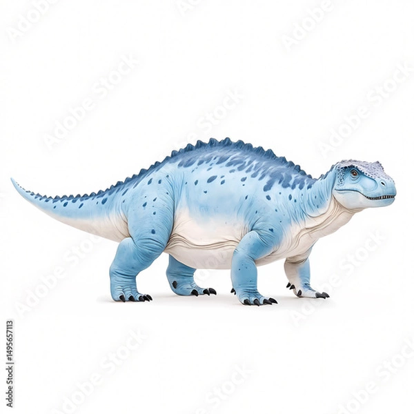 Fototapeta A detailed look at a toy dinosaur model showcasing its unique features.