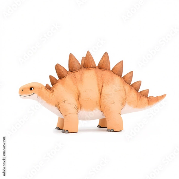 Fototapeta A vibrant stegosaurus toy sparks creativity and joy in children's playtime adventures.