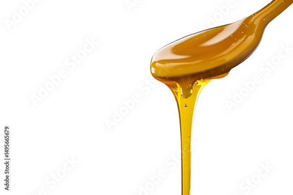 Obraz honey dripping from a wooden spoon